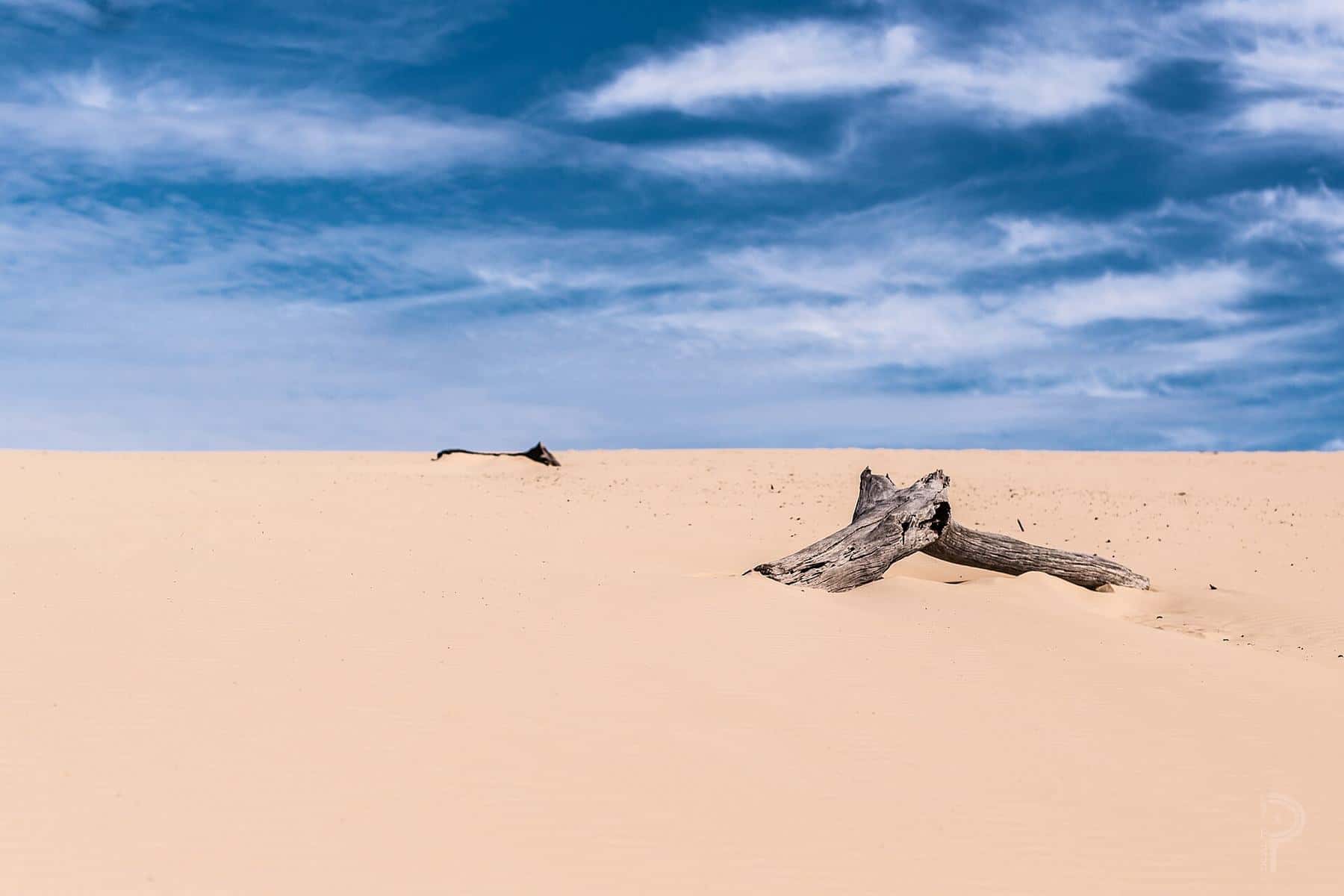 The open sand bowl of Carlo Sandblow above Rainbow Beach